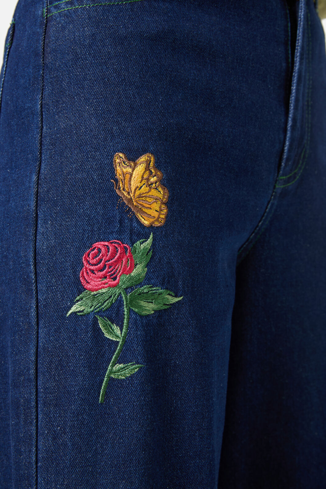 Princess Highway - Garden Party Emb Jean - blue-denim
