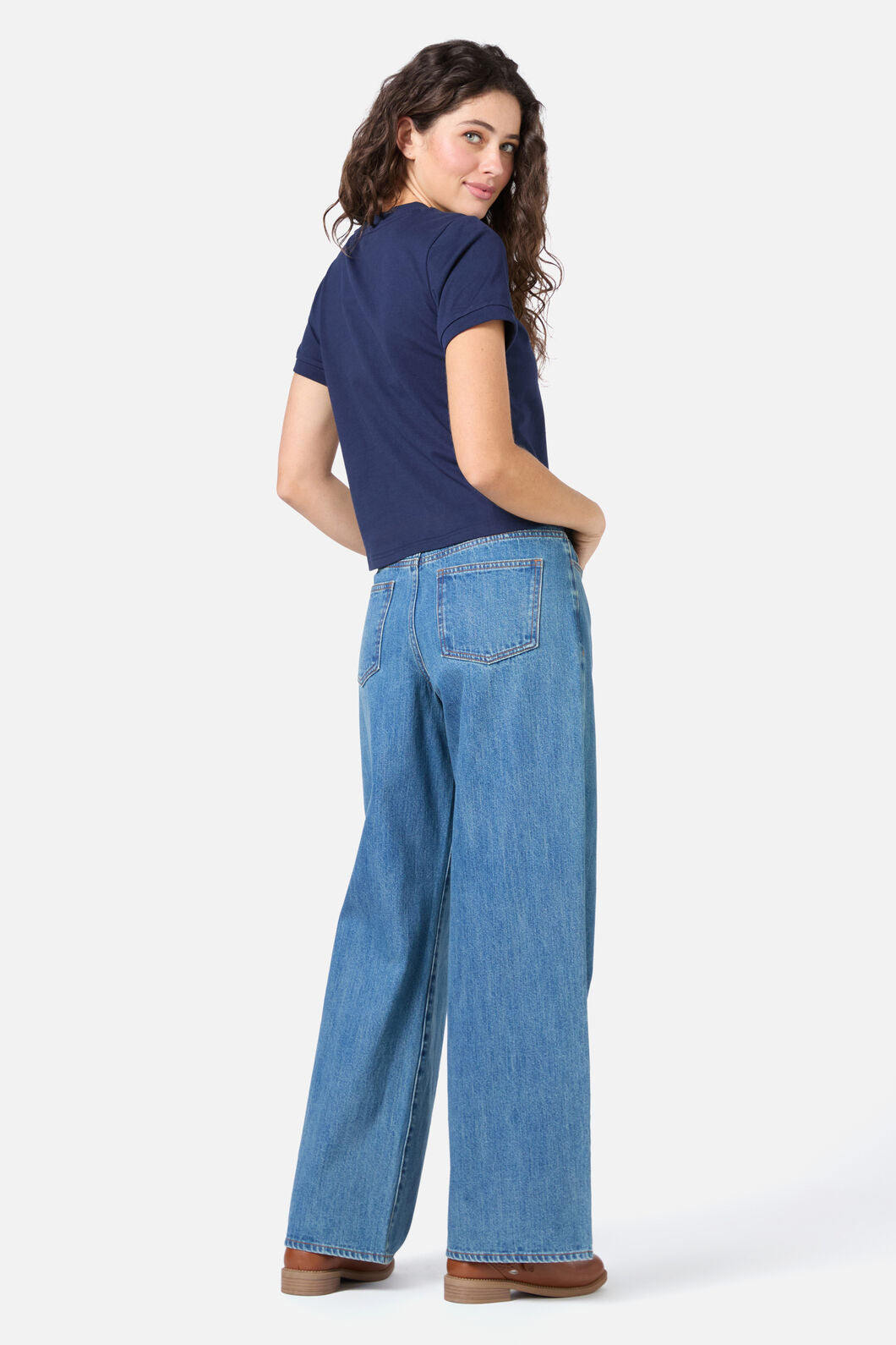 Princess Highway - Garden Party Baby Tee - navy