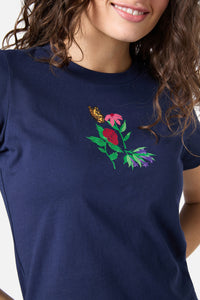 Princess Highway - Garden Party Baby Tee - navy