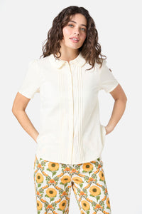Princess Highway - Lizzy Short Sleeve Blouse - cream