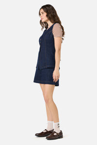 Princess Highway - Jillian Long Denim Vest - dark-denim