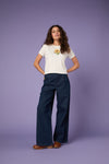 Princess Highway - Pinstripe Relaxed Jean - blue-denim