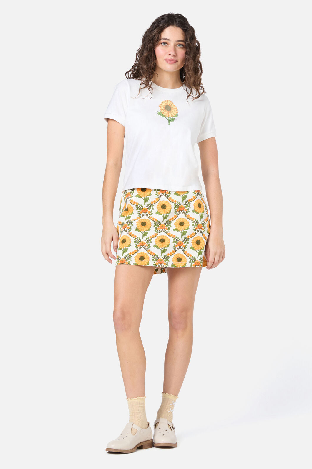 Princess Highway - Sunflower Baby Tee - cream