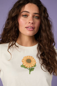 Princess Highway - Sunflower Baby Tee - cream
