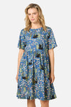 Princess Highway - Pretty Swan Smock Dress - navy