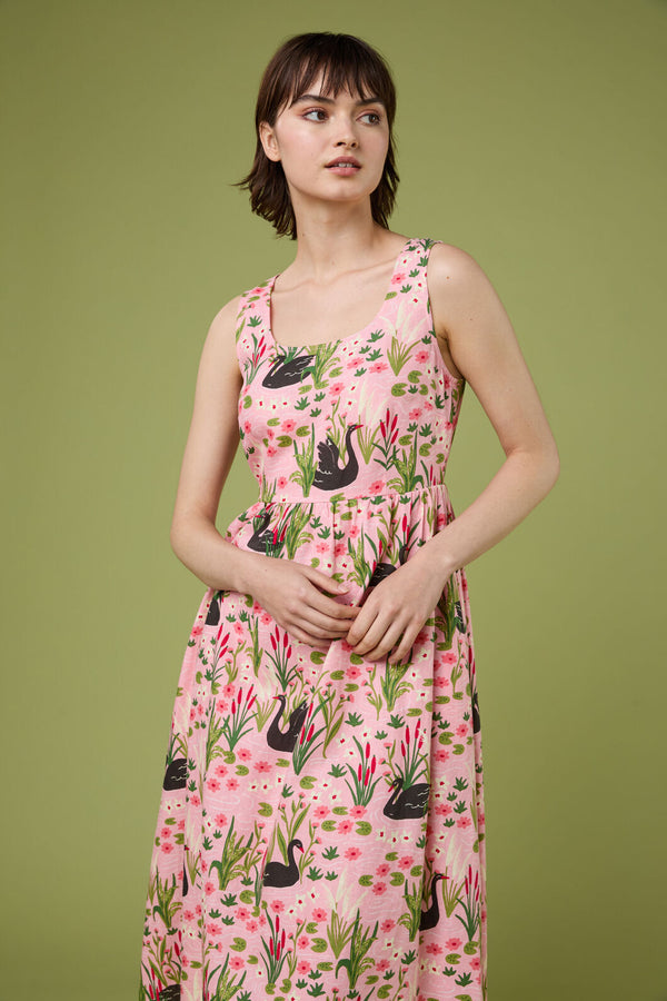 Princess Highway - Pretty Swan Midi Dress - pink