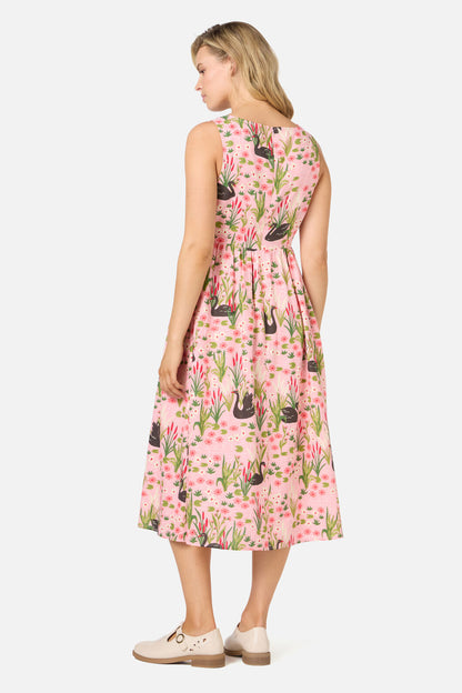 Princess Highway - Pretty Swan Midi Dress - pink