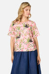 Princess Highway - Pretty Swan Short Sleeve Top - pink