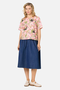 Princess Highway - Pretty Swan Short Sleeve Top - pink