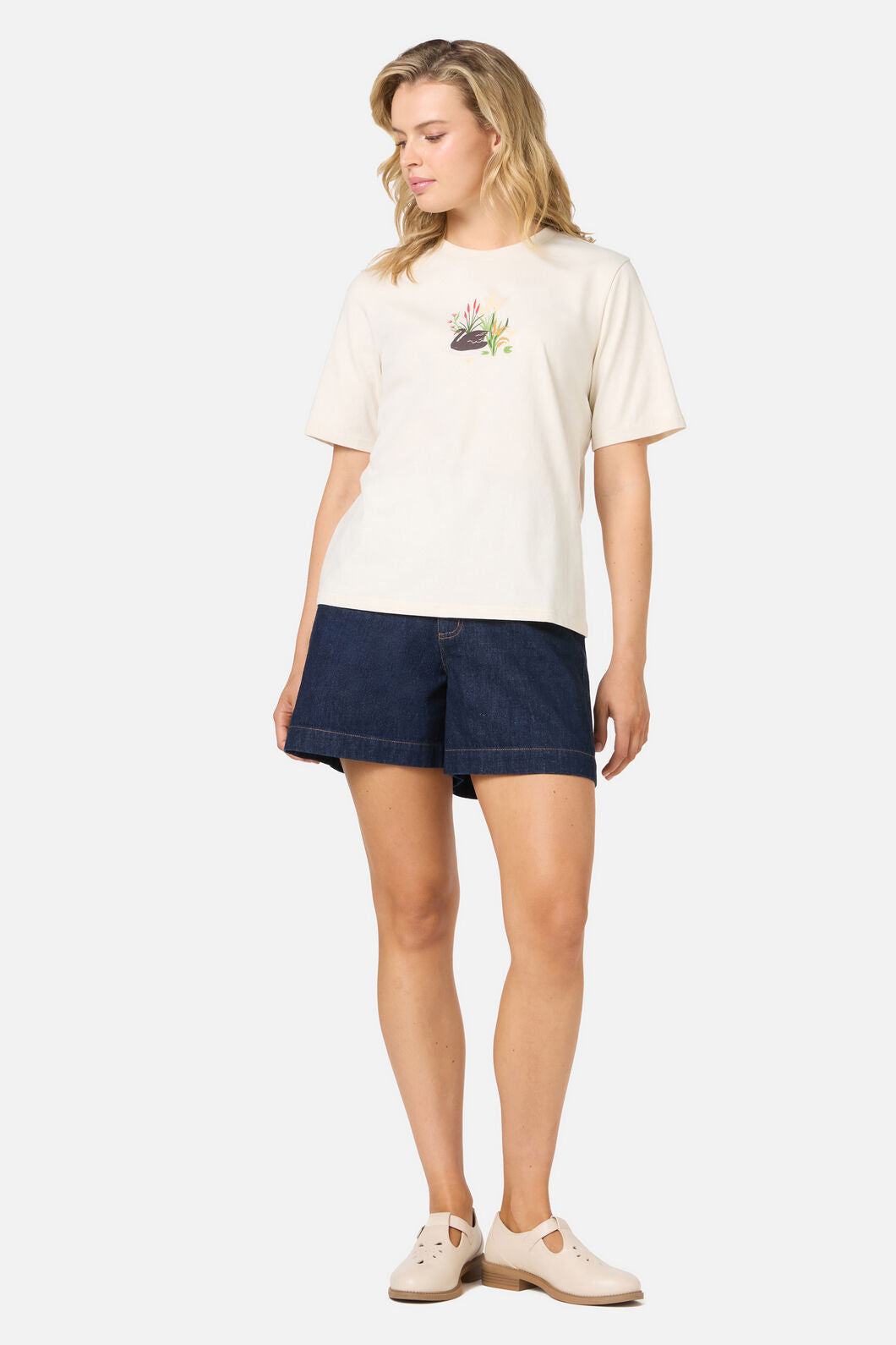 Princess Highway - Pretty Swan Tee - cream