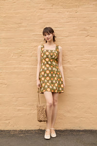 Princess Highway - Cleo Geo Mini Shift Dress - brown