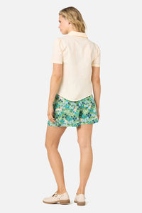 Princess Highway - Cat Embroidered Blouse - cream