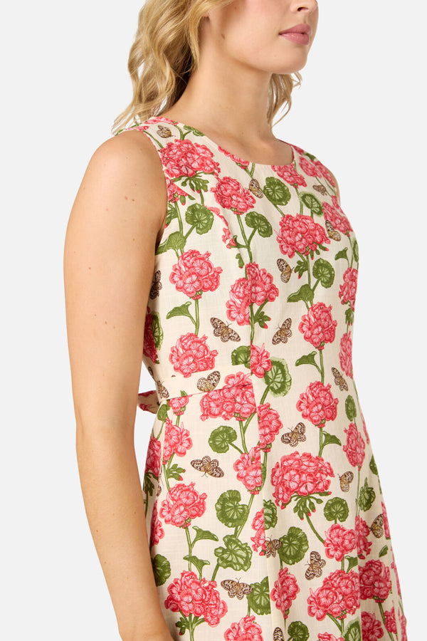 Princess Highway - Geranium Flower Midi Dress - cream