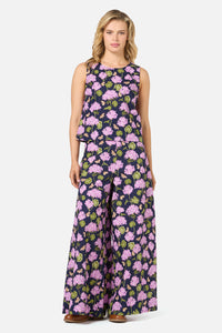Princess Highway - Geranium Flower Wide Leg Pant - navy