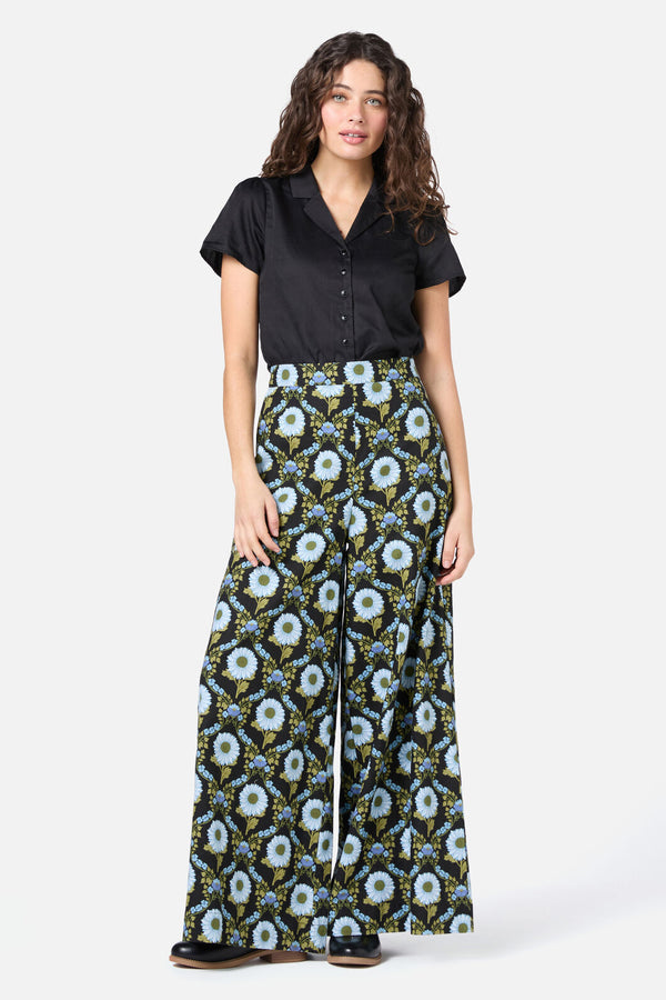 Princess Highway - Sunflower Palazzo Pant - black