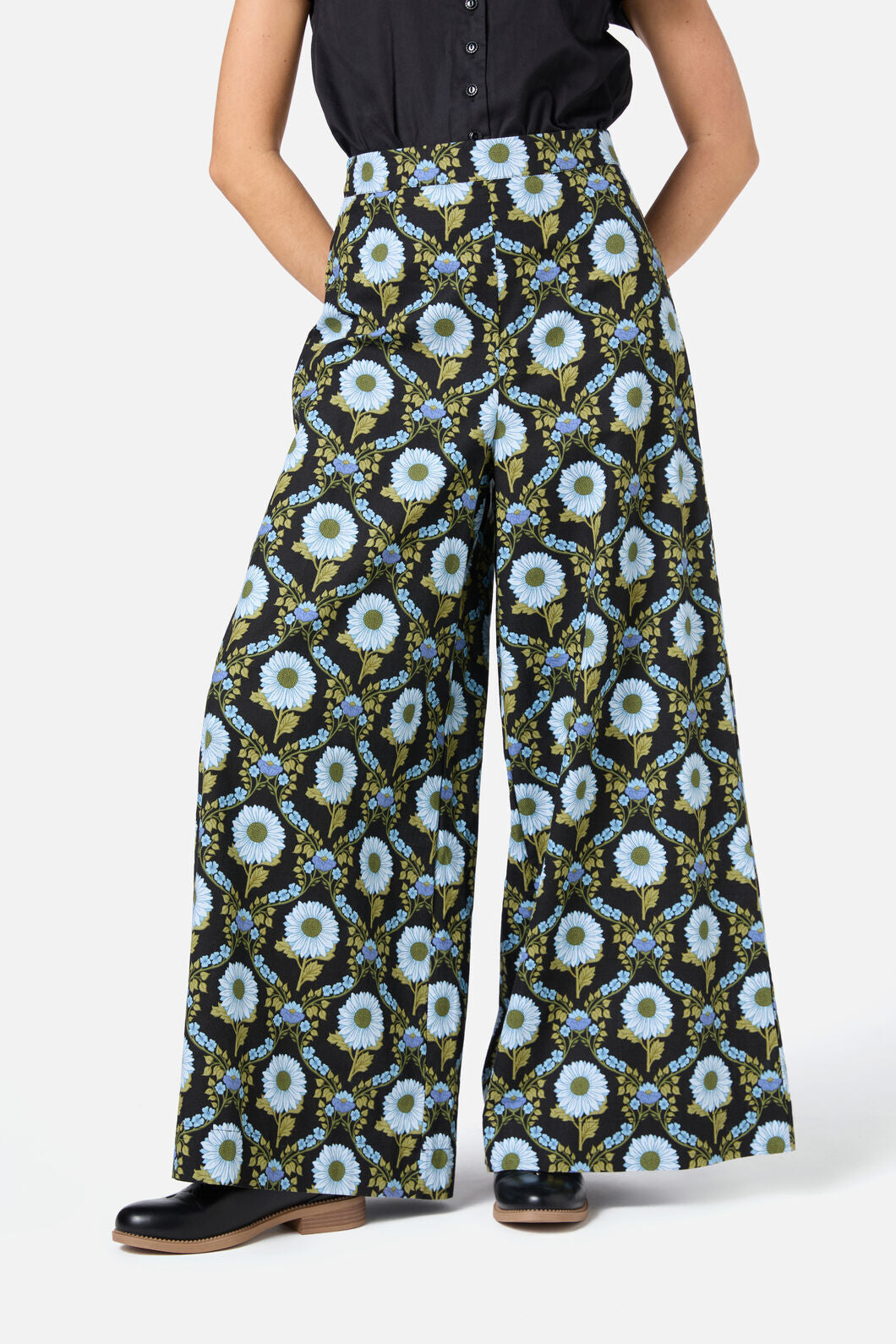 Princess Highway - Sunflower Palazzo Pant - black