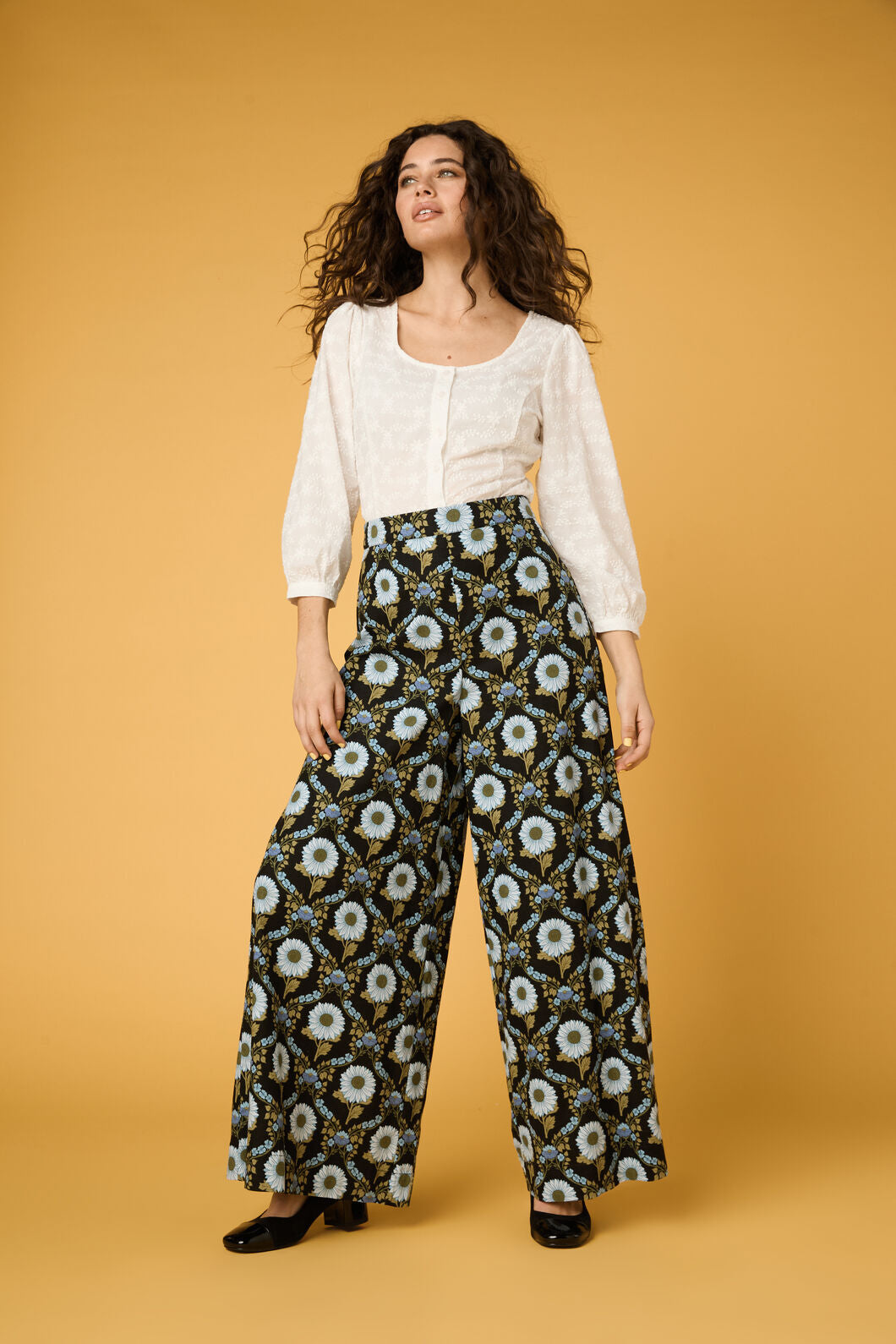 Princess Highway - Sunflower Palazzo Pant - black