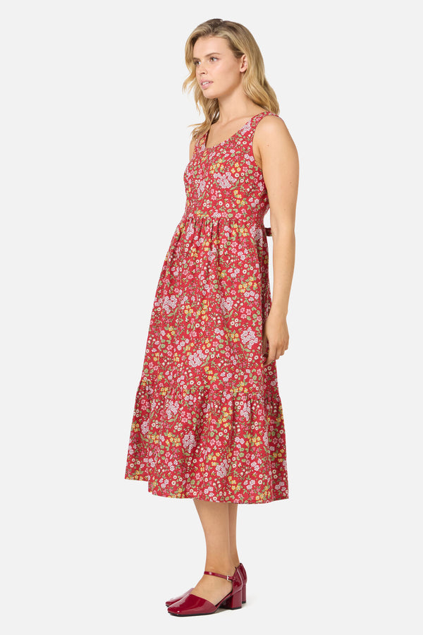 Princess Highway - Libby Bee Ditsy Midi Dress - red