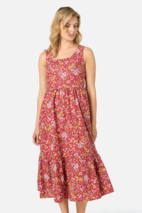 Princess Highway - Libby Bee Ditsy Midi Dress - red