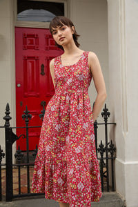 Princess Highway - Libby Bee Ditsy Midi Dress - red