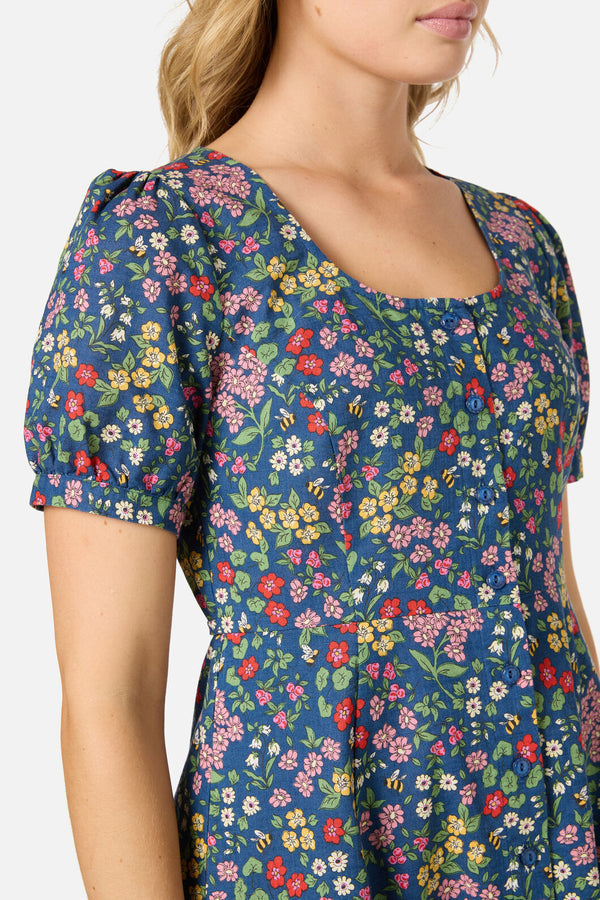 Princess Highway - Libby Bee Ditsy Mini Dress - blue