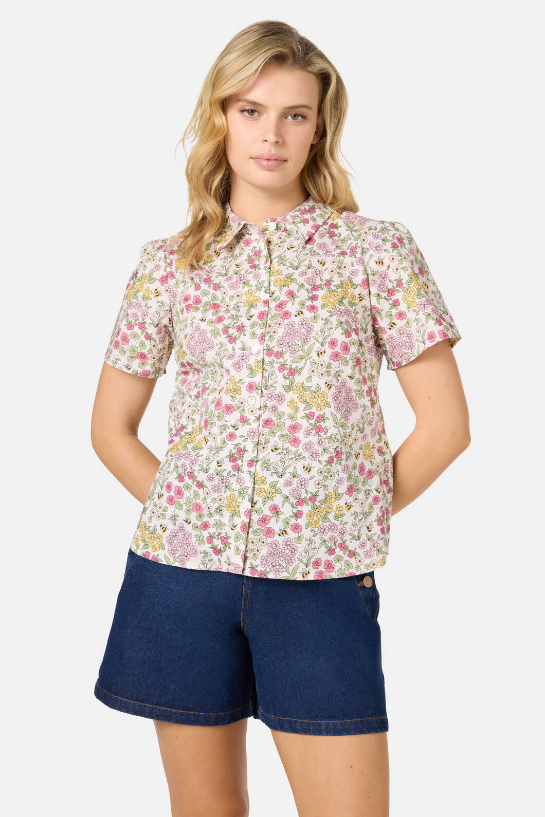 Princess Highway - Libby Bee Ditsy Shirt - cream