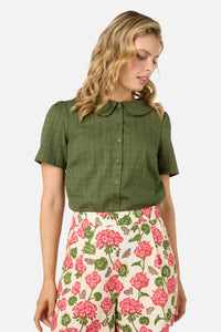 Princess Highway - Cindy Sweet Collar Blouse - olive