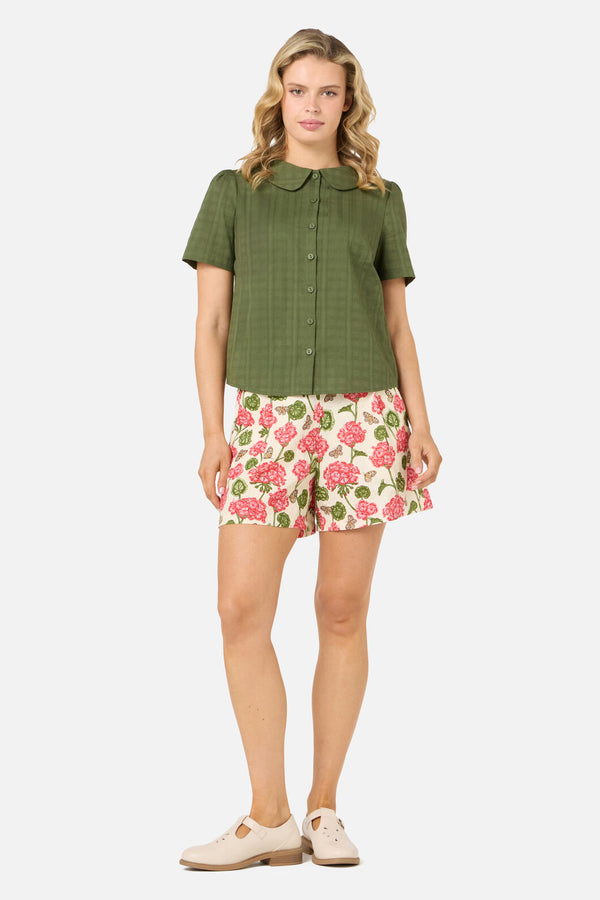 Princess Highway - Cindy Sweet Collar Blouse - olive