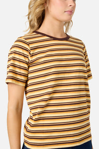 Princess Highway - Judy Retro Stripe Tee - chocolate