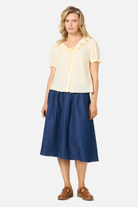 Princess Highway - Lulu Ruffle Blouse - lemon