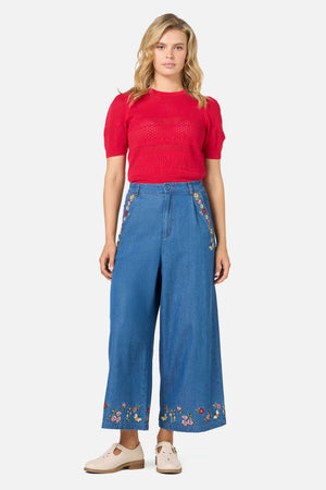 Princess Highway - Libby Bee Denim Culotte - blue-denim