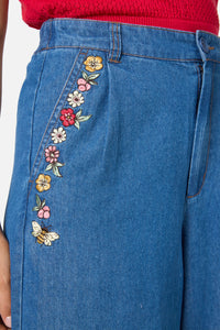 Princess Highway - Libby Bee Denim Culotte - blue-denim