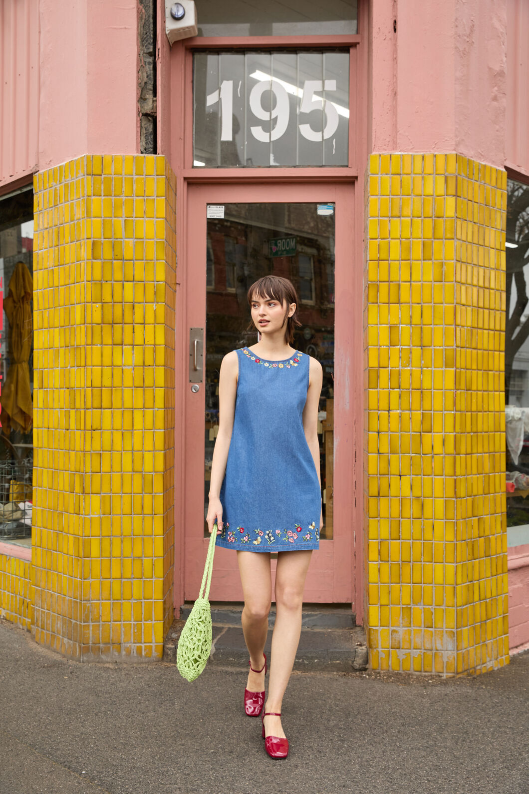 Princess Highway - Libby Bee Denim Shift Dress - blue-denim
