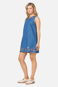 Princess Highway - Libby Bee Denim Shift Dress - blue-denim