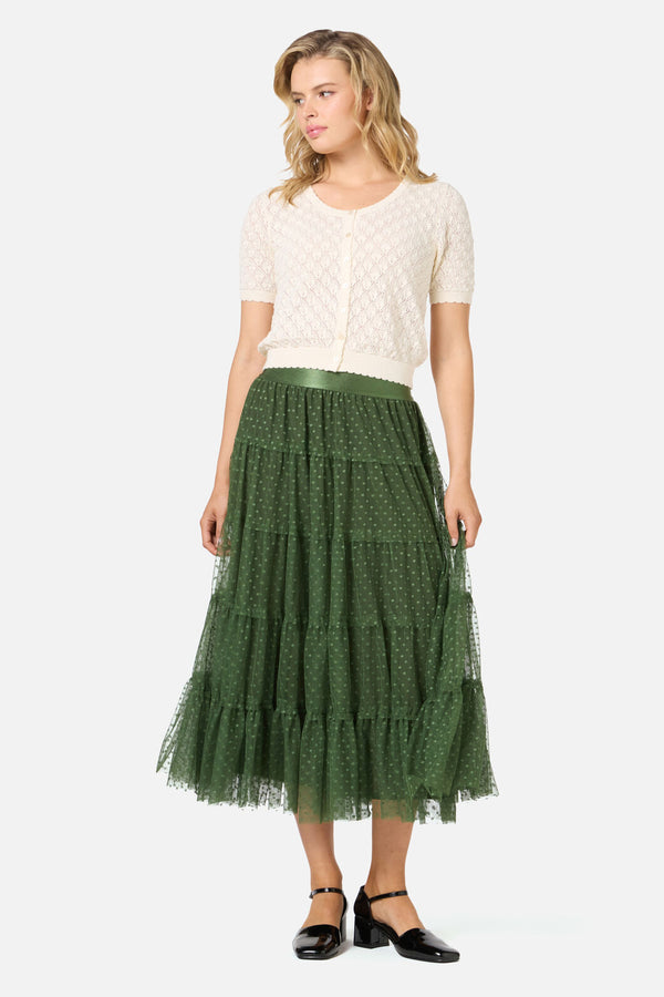 Princess Highway - Avery Tulle Midi Skirt - green