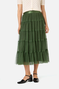 Princess Highway - Avery Tulle Midi Skirt - green