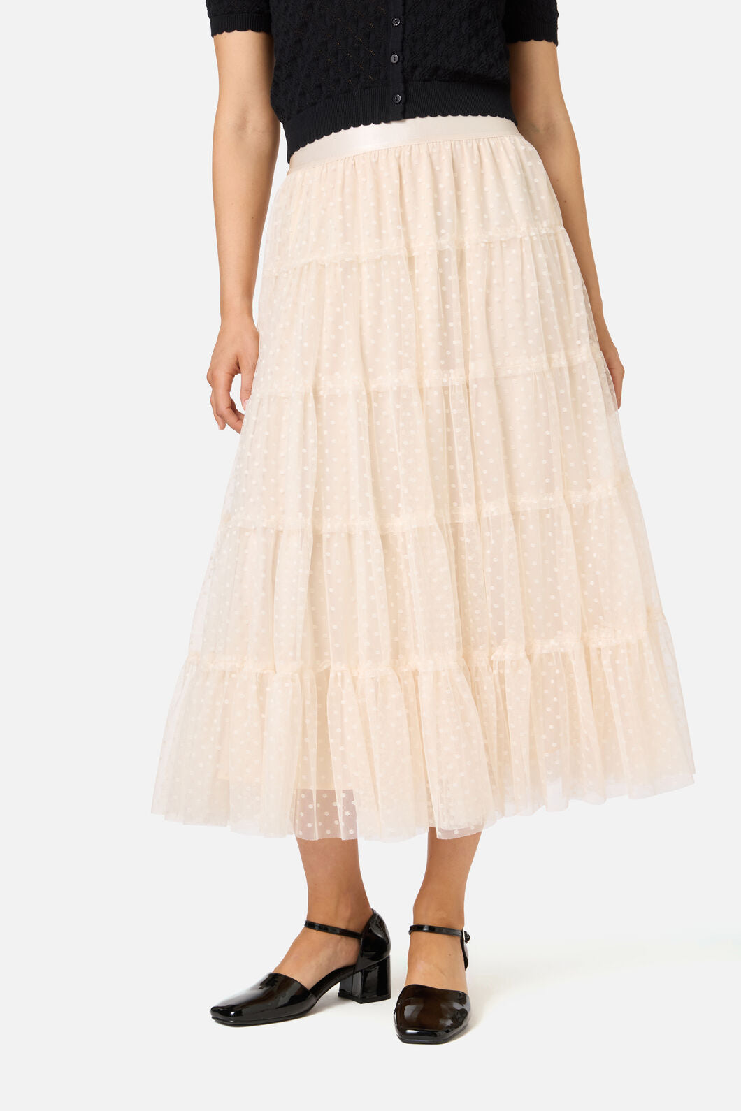 Princess Highway - Avery Tulle Midi Skirt - cream