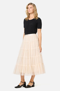 Princess Highway - Avery Tulle Midi Skirt - cream