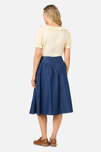 Princess Highway - Nellie Yoke Denim Skirt - blue-denim