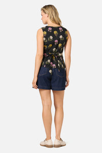 Princess Highway - Astrid Rose Button Front Top - black