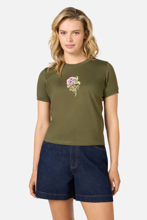Princess Highway - Astrid Rose Tee - olive