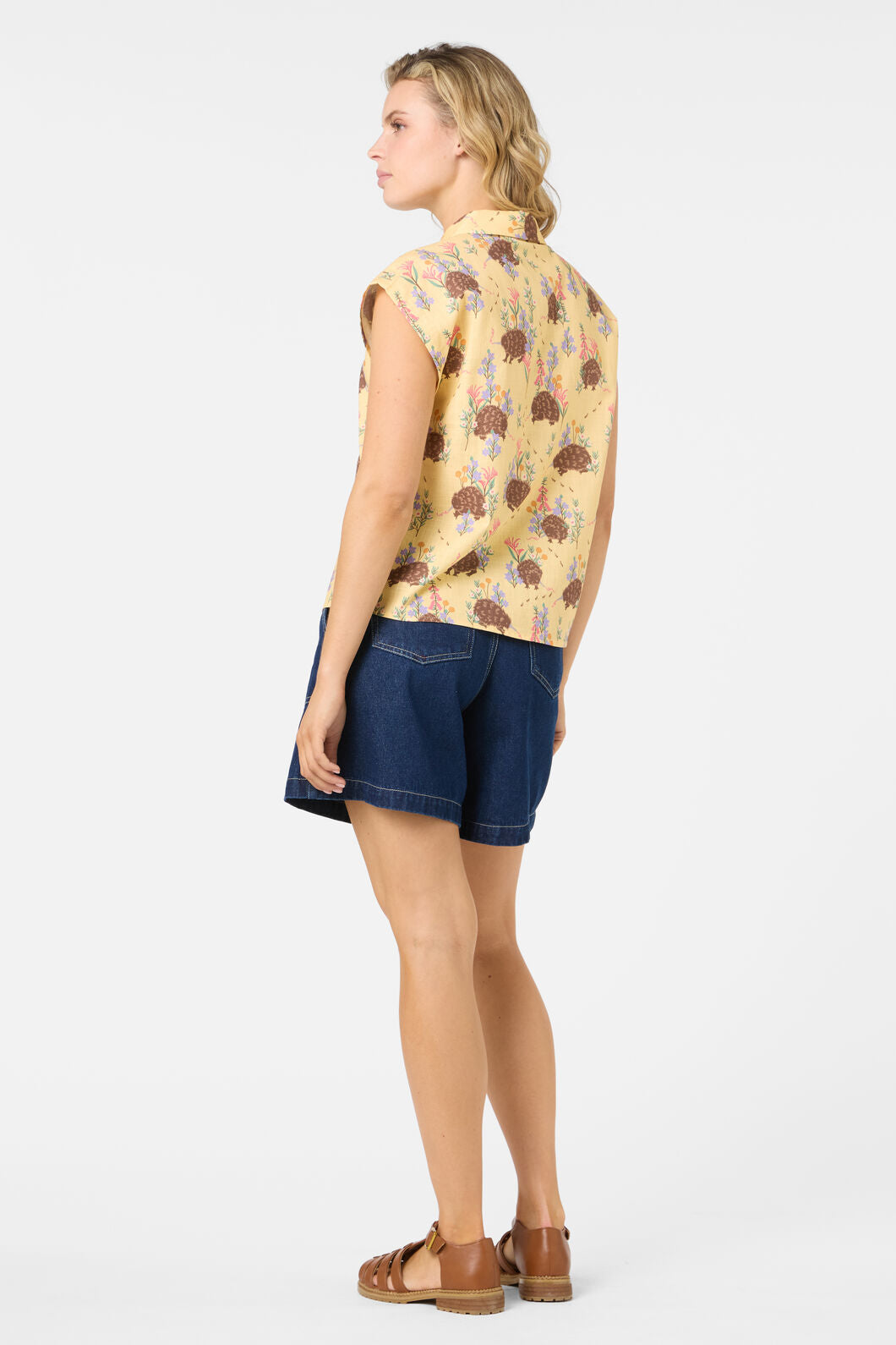 Princess Highway - Echidna Sleeveless Shirt - yellow