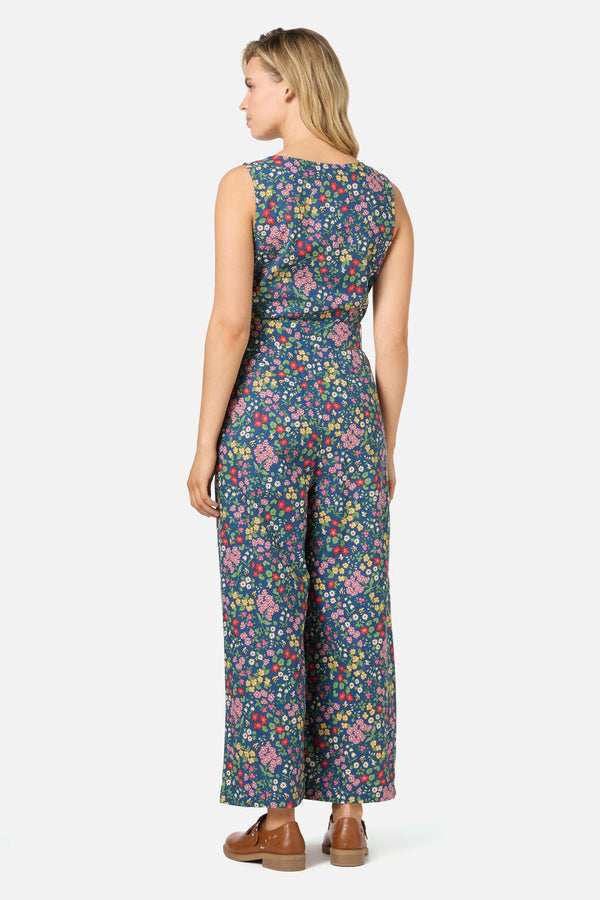 Princess Highway - Libby Bee Ditsy Jumpsuit - blue