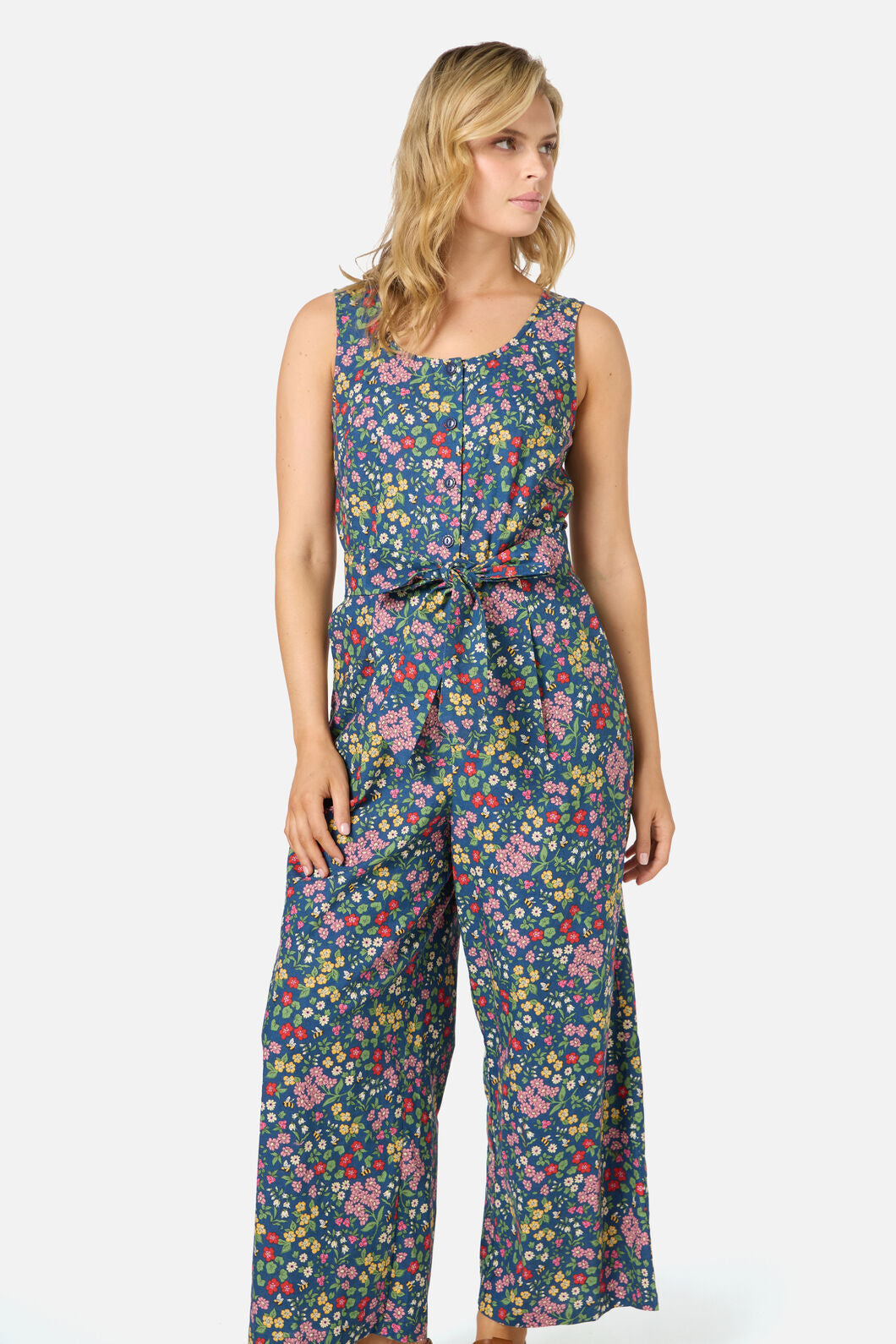 Princess Highway - Libby Bee Ditsy Jumpsuit - blue