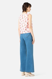 Princess Highway - Gingham Floral Shell Top - pink