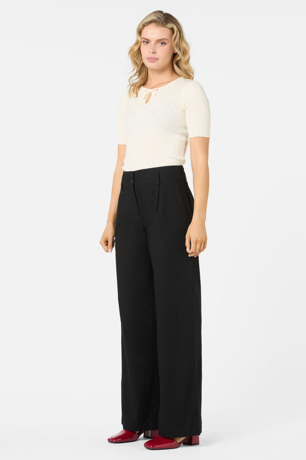 Princess Highway - Tatum Mid Rise Pants - black