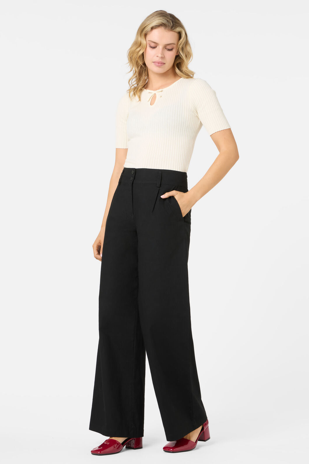 Princess Highway - Tatum Mid Rise Pants - black