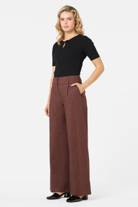 Princess Highway - Tatum Mid Rise Pants - chocolate