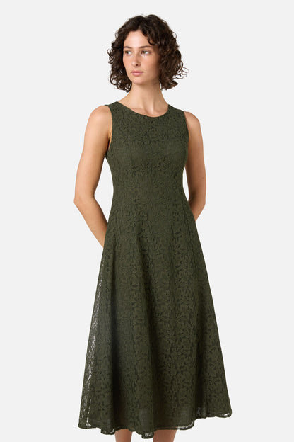 Princess Highway - Amara Lace Midi Dress - olive