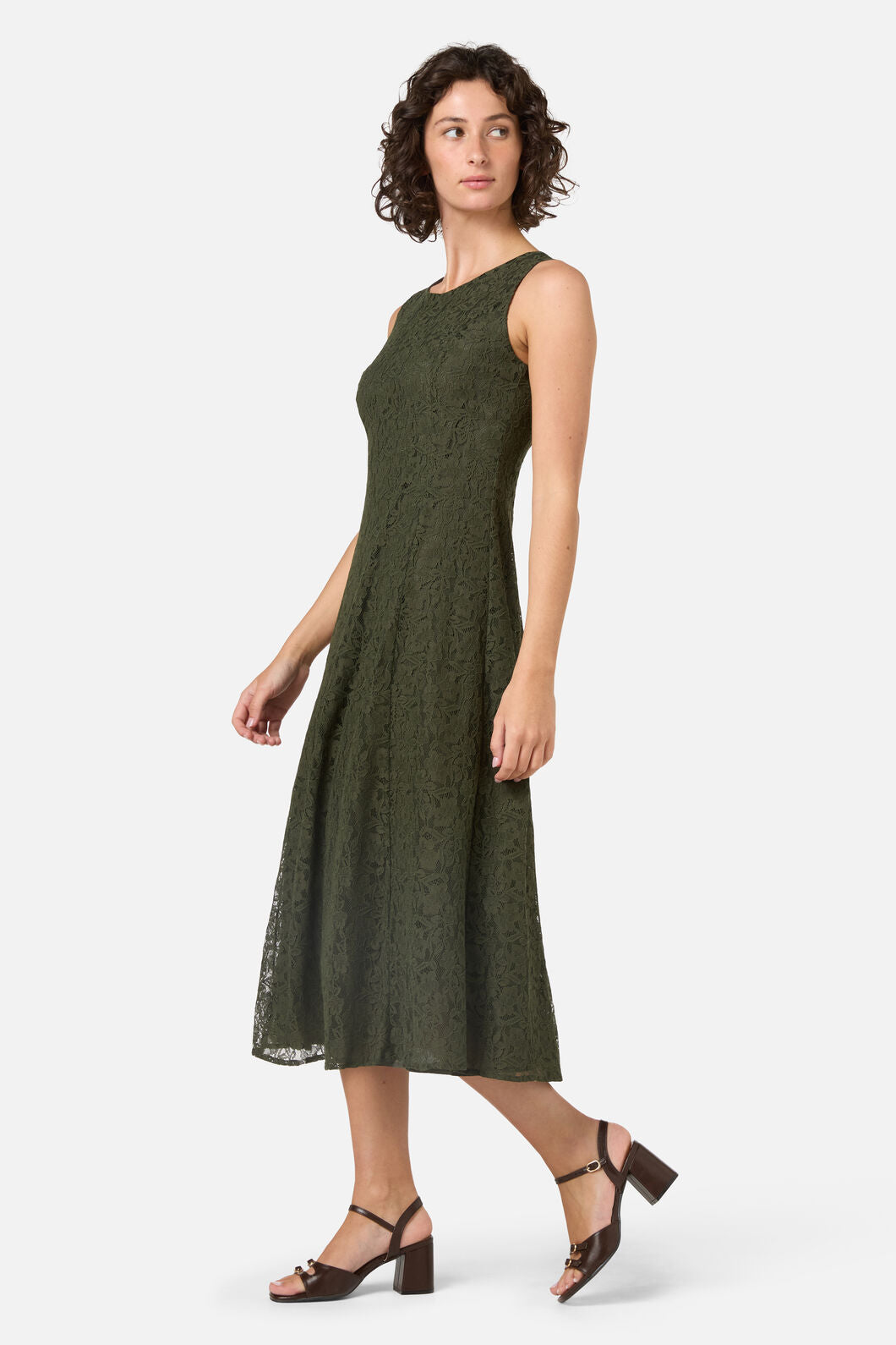 Princess Highway - Amara Lace Midi Dress - olive